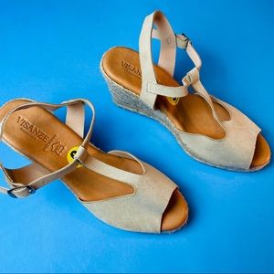 Visanze Collection Women's Beautiful Espadrille Wedge High Heels Size 40